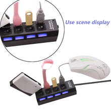 4-port USB hub with Meetrakart switches and LED indicators