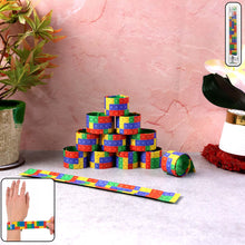 Colorful Snap Slap Bracelet Toy (12 Pc Set )